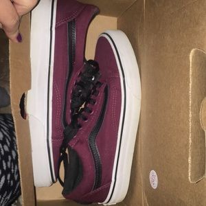 Burgundy vans